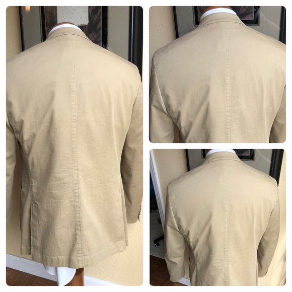 Kroon 2 Button Medium Weight Tan Cotton Jacket Size 40R - Picture 10 of 15